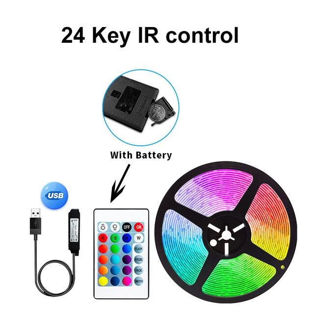 5050 RGB LED Strip Light With Smartphone App Control Up To 5m Long