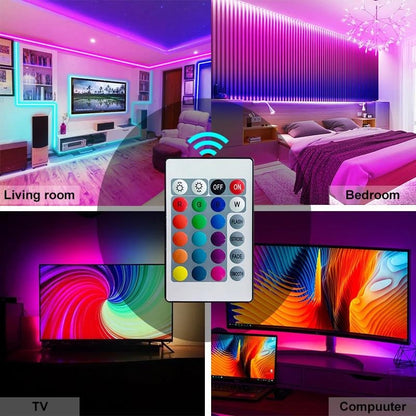 5050 RGB LED Strip Light With Smartphone App Control Up To 5m Long