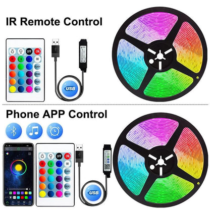 5050 RGB LED Strip Light With Smartphone App Control Up To 5m Long